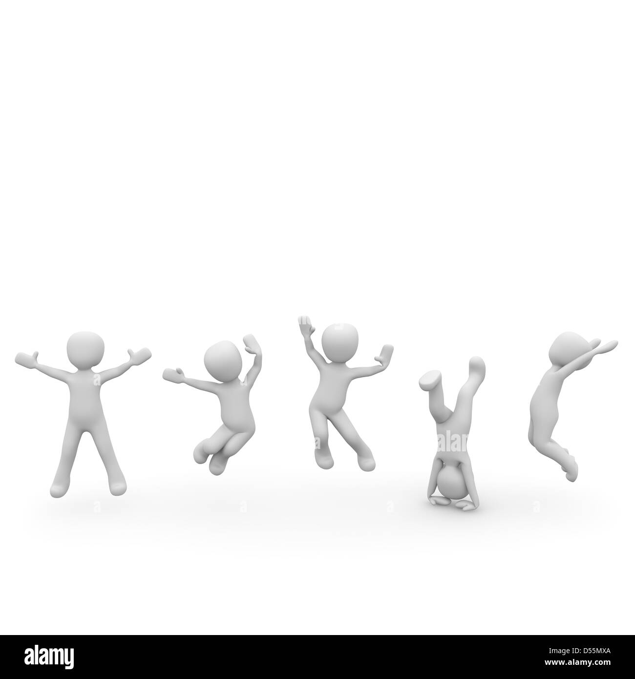 Der Sprung zur Freude der Bürger sind effiziente Trainingsmethoden für alle Sportler Stockfoto