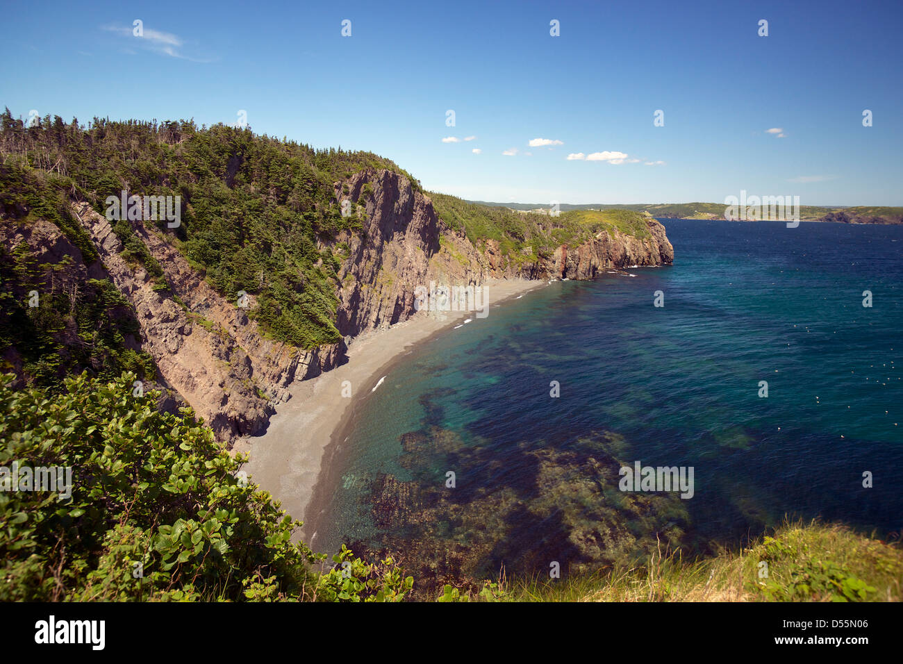 Ein Blick von der Skerwink Trail in der Nähe von Port Rexton und Trinity, Neufundland, Kanada. Stockfoto