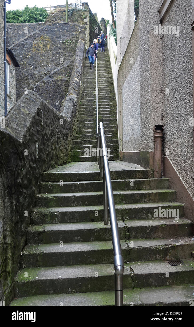 "Jacobs Ladder" Schritte in Falmouth, England Stockfoto