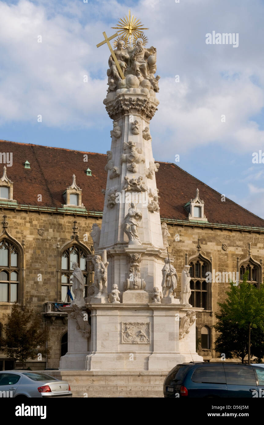 Heilige Dreifaltigkeit Statue, Buda, Ungarn Stockfoto
