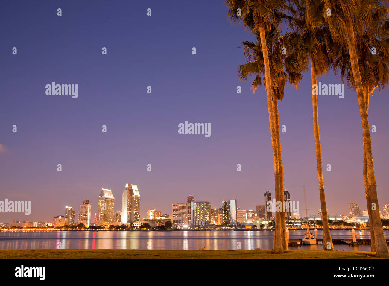 Blick vom Coronado Island in San Diego Skyline, California, Vereinigte Staaten von Amerika, USA Stockfoto