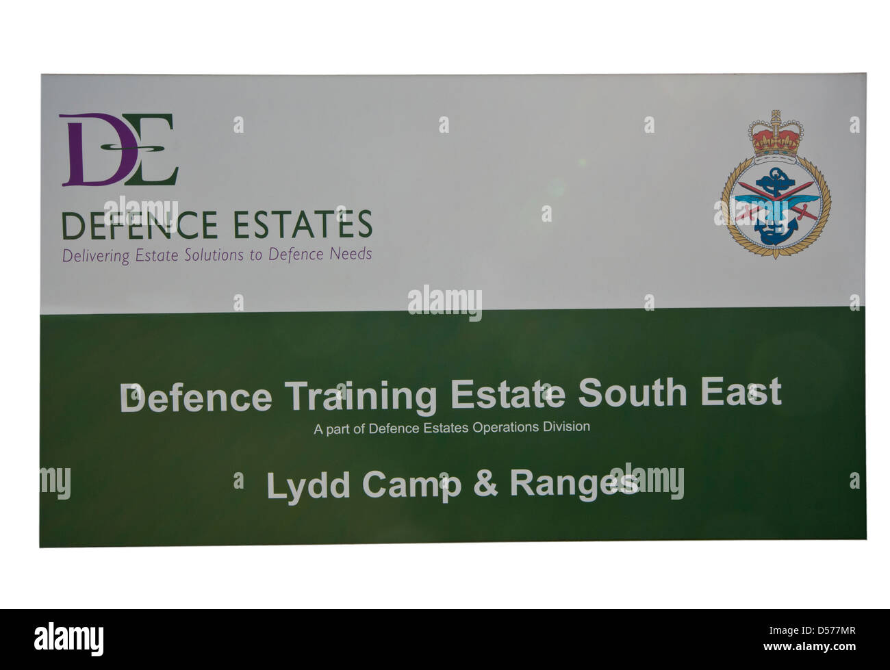 Lydd britische Armee-Camp und Schießplätze unterzeichnen Kent England Stockfoto