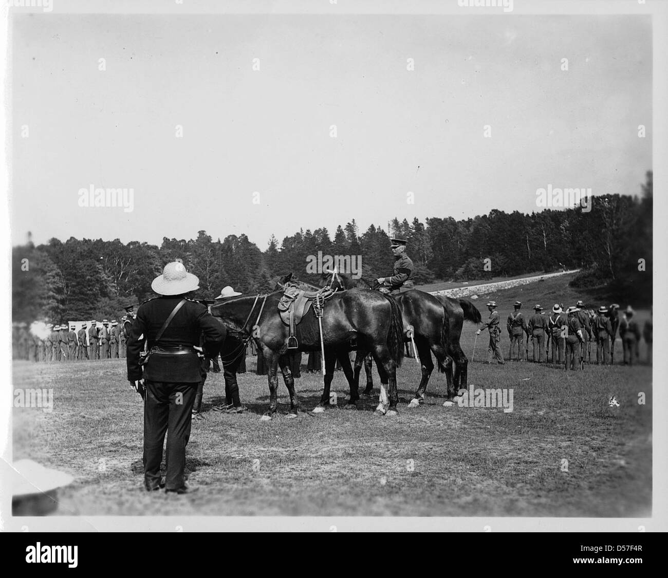 Parade der Miliz Camp, Levis, QC, 1915 (?) Stockfoto