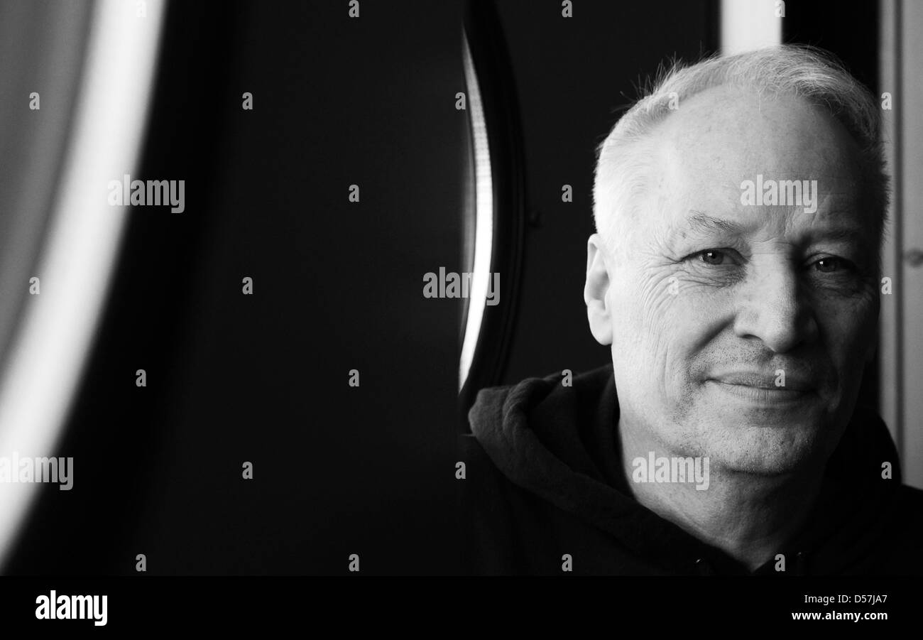 US-amerikanischer Autor Joe R. Lansdale stellt auf der Buchmesse in Leipzig, Deutschland, 16. März 2013. Foto: Jens Kalaene Stockfoto