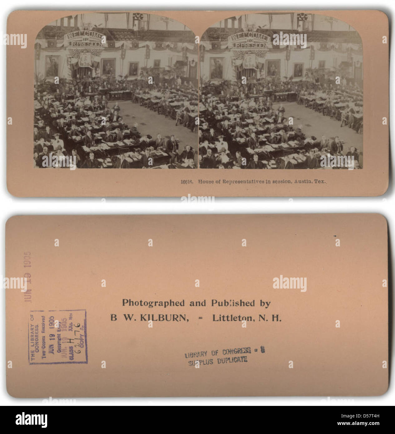 Dieses Bild zeigt das Repräsentantenhaus von Texas, das im Texas State Capitol in Austin, Texas, sitzt. Das Foto zeigt das Innere und zeigt Gesetzgeber, die in einer historischen und großen Kammer über die Gesetzgebung diskutieren. Stockfoto