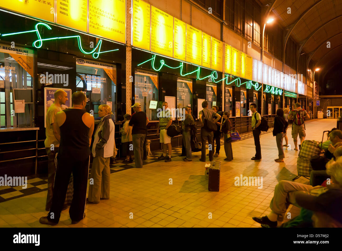 Wroclaw, Polen, Ticketverkauf am Bahnhof Stockfoto