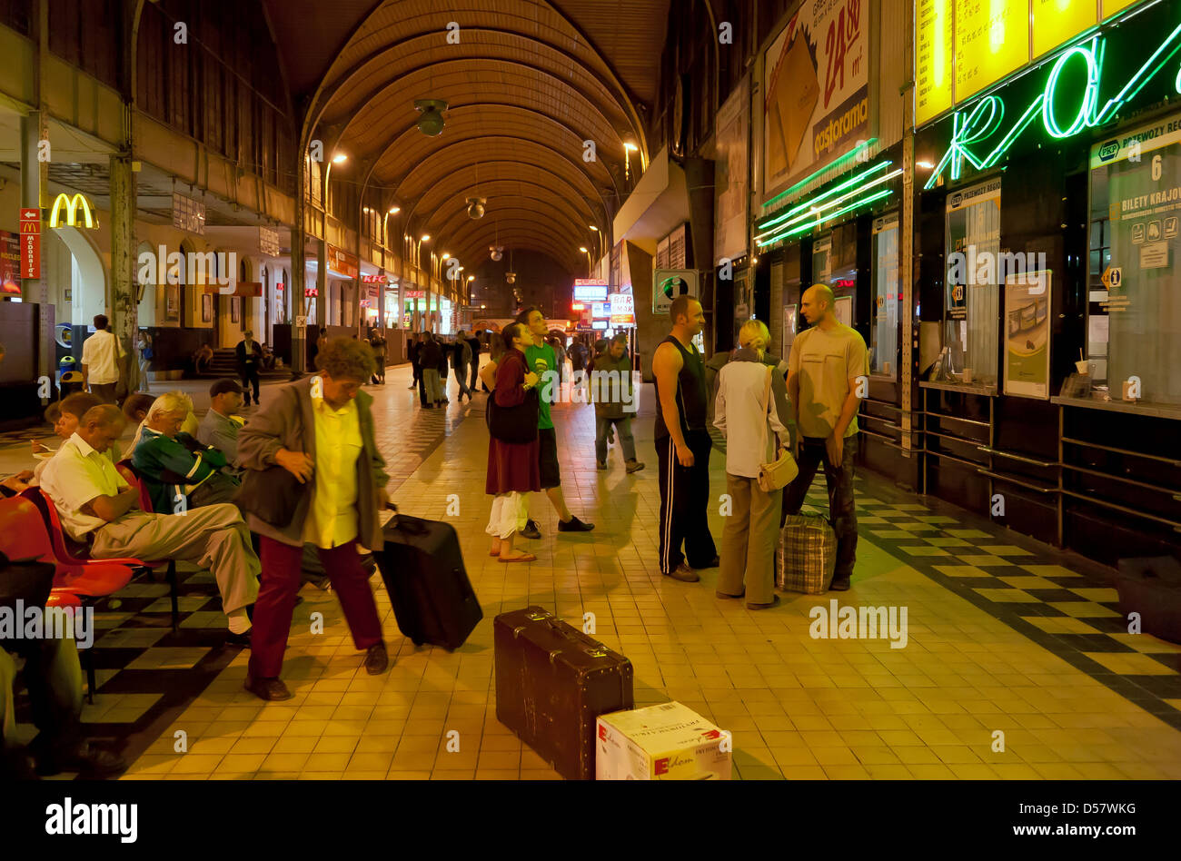 Wroclaw, Polen, Ticketverkauf am Bahnhof Stockfoto