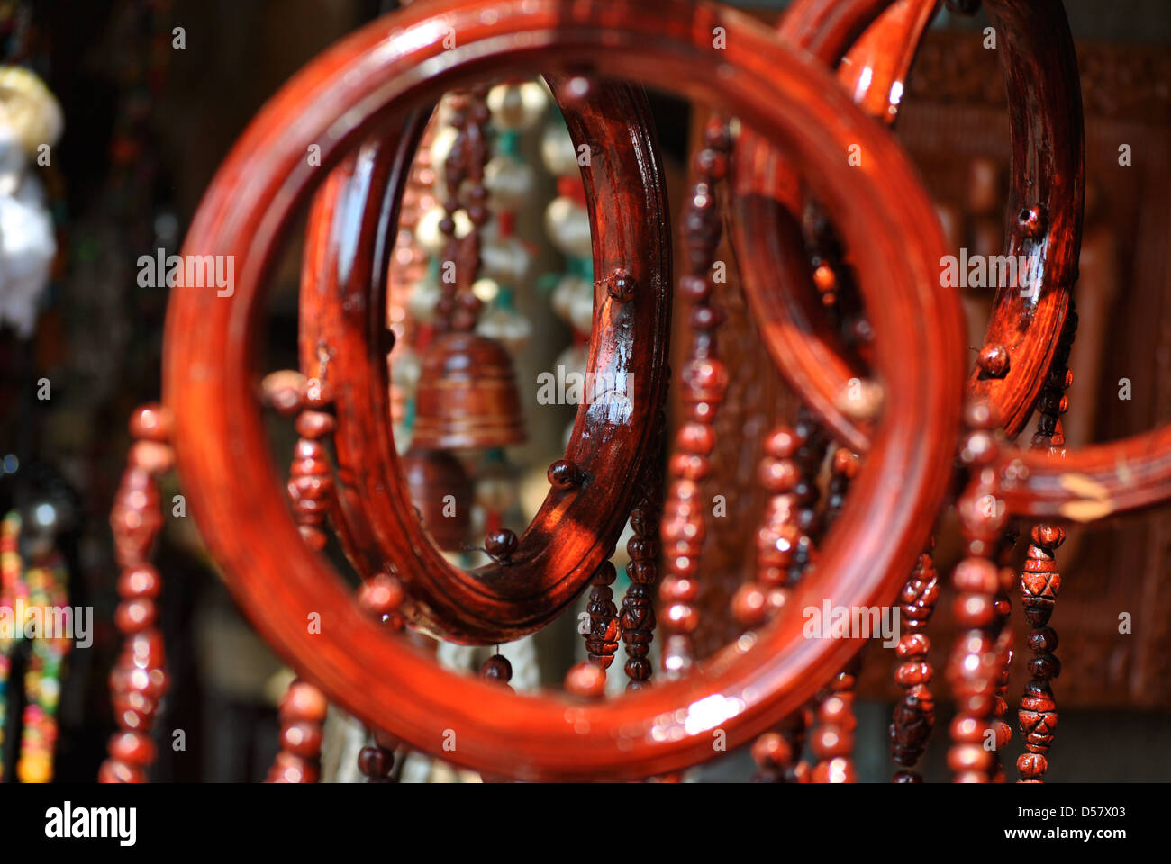 Clay Ringe rot gefärbt Stockfoto