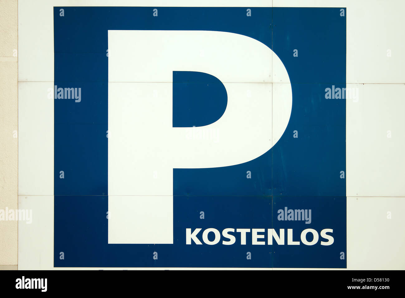 Berlin, Deutschland, kostenlose Anmeldung Kundenparkplätze Stockfoto