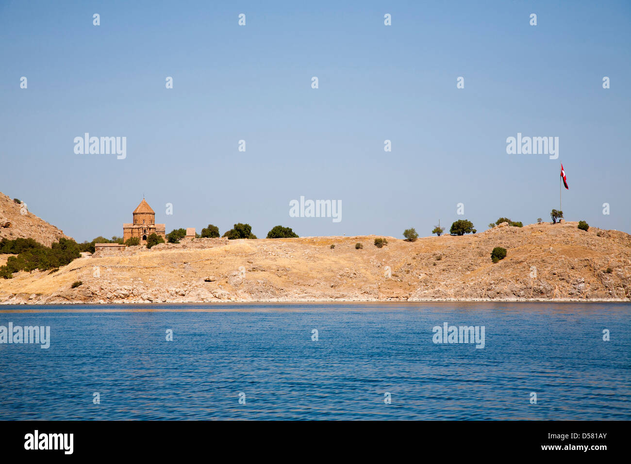 Kirche des Heiligen Kreuzes, armenische Kathedrale, Akdamar Insel, Vansee, Süd-Ost-Anatolien, Türkei, Asien Stockfoto