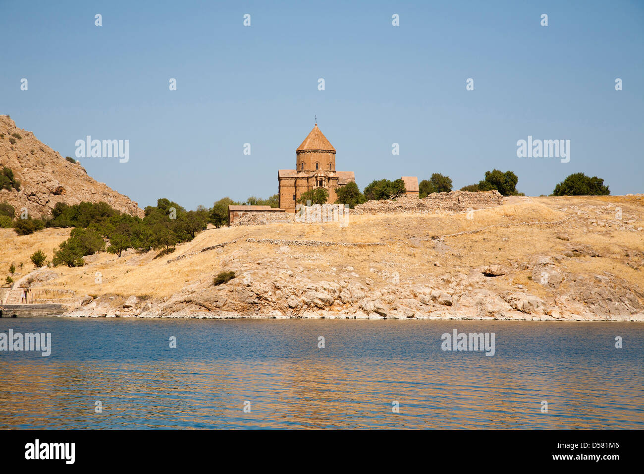Kirche des Heiligen Kreuzes, armenische Kathedrale, Akdamar Insel, Vansee, Süd-Ost-Anatolien, Türkei, Asien Stockfoto
