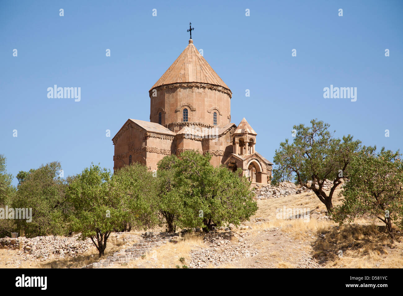 Kirche des Heiligen Kreuzes, armenische Kathedrale, Akdamar Insel, Vansee, Süd-Ost-Anatolien, Türkei, Asien Stockfoto