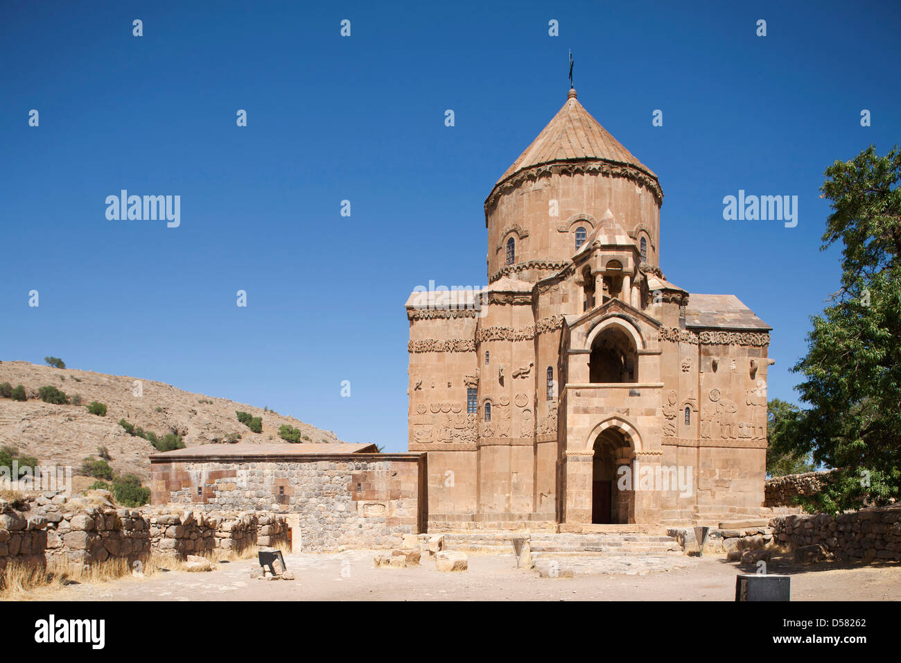Kirche des Heiligen Kreuzes, armenische Kathedrale, Akdamar Insel, Vansee, Süd-Ost-Anatolien, Türkei, Asien Stockfoto
