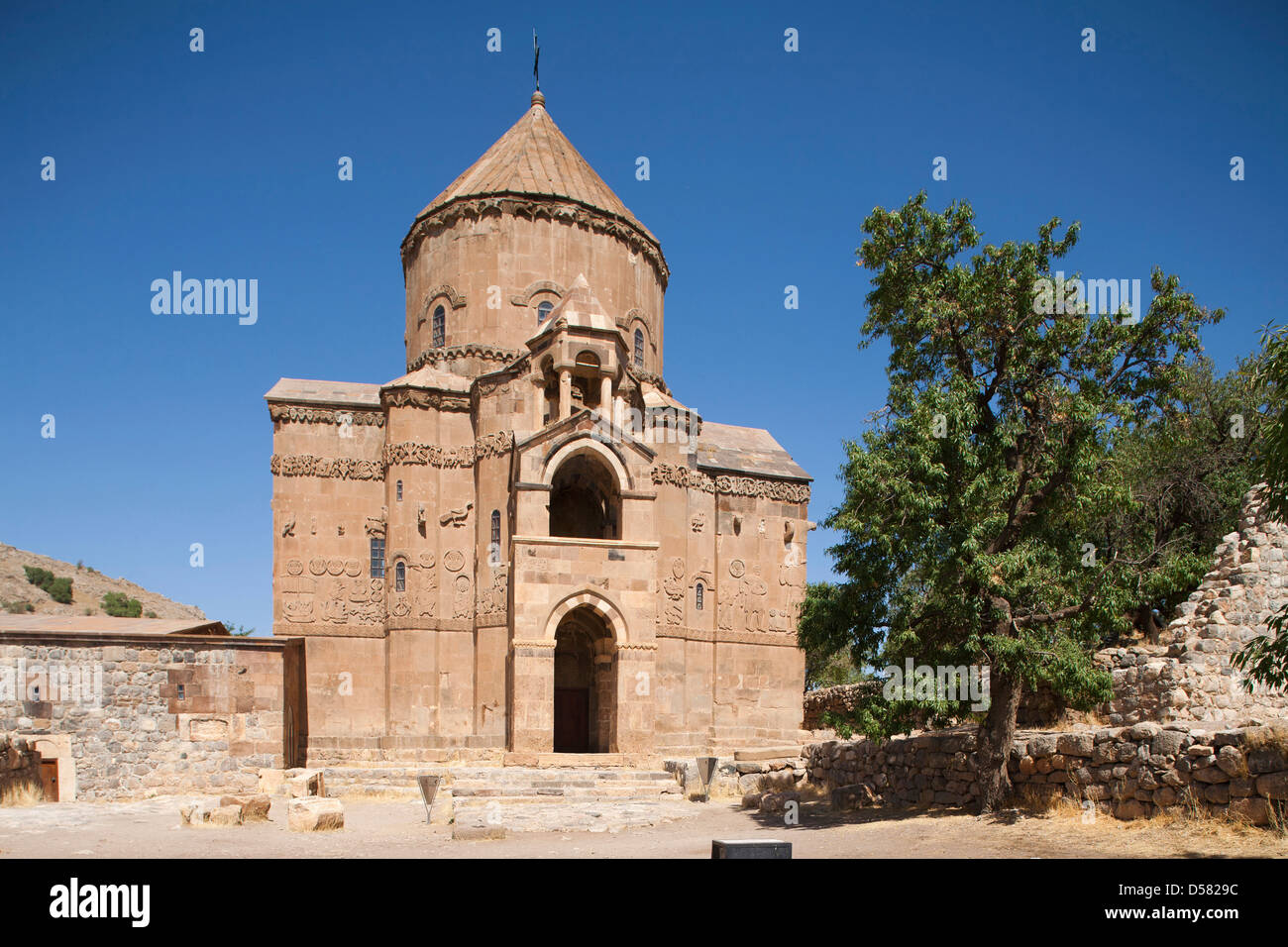 Kirche des Heiligen Kreuzes, armenische Kathedrale, Akdamar Insel, Vansee, Süd-Ost-Anatolien, Türkei, Asien Stockfoto