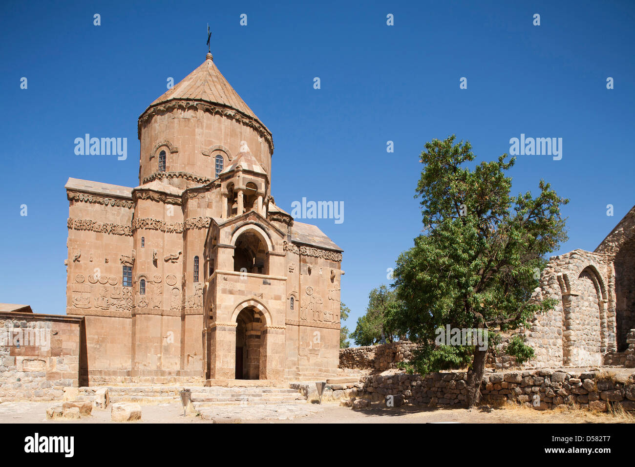 Kirche des Heiligen Kreuzes, armenische Kathedrale, Akdamar Insel, Vansee, Süd-Ost-Anatolien, Türkei, Asien Stockfoto