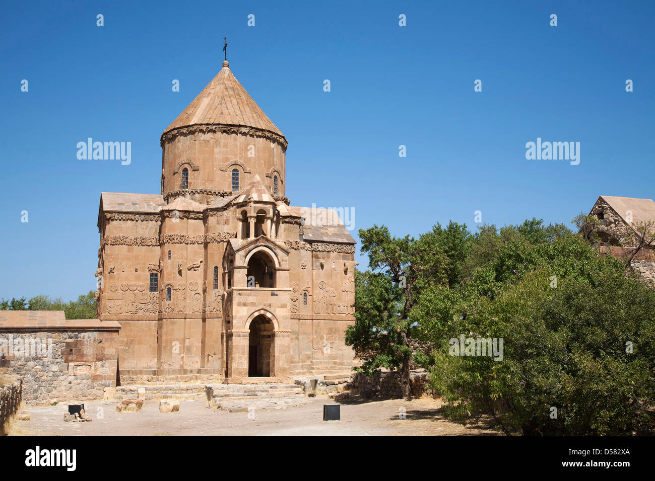 Kirche des Heiligen Kreuzes, armenische Kathedrale, Akdamar Insel, Vansee, Süd-Ost-Anatolien, Türkei, Asien Stockfoto