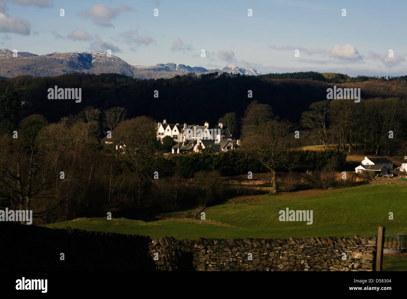 Blackwell Kunst und Handwerk Haus Bowness on Windermere für Sir Edward Holt von Holts Brauerei, Lake District, Cumbria England gebaut Stockfoto