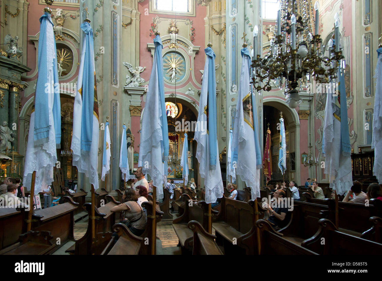 Lviv, Ukraine, die Lateinische Kathedrale Mariä Himmelfahrt Stockfoto
