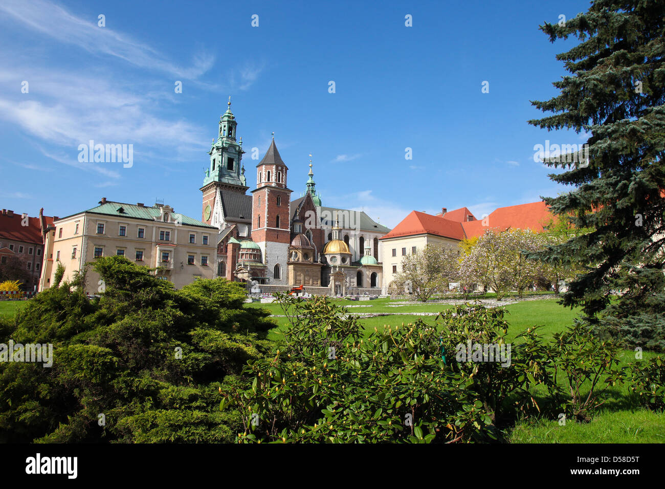 Wawel-Kathedrale ist eine römisch-katholische Kirche befindet sich am Wawel-Hügel in Krakau, Polen. Stockfoto