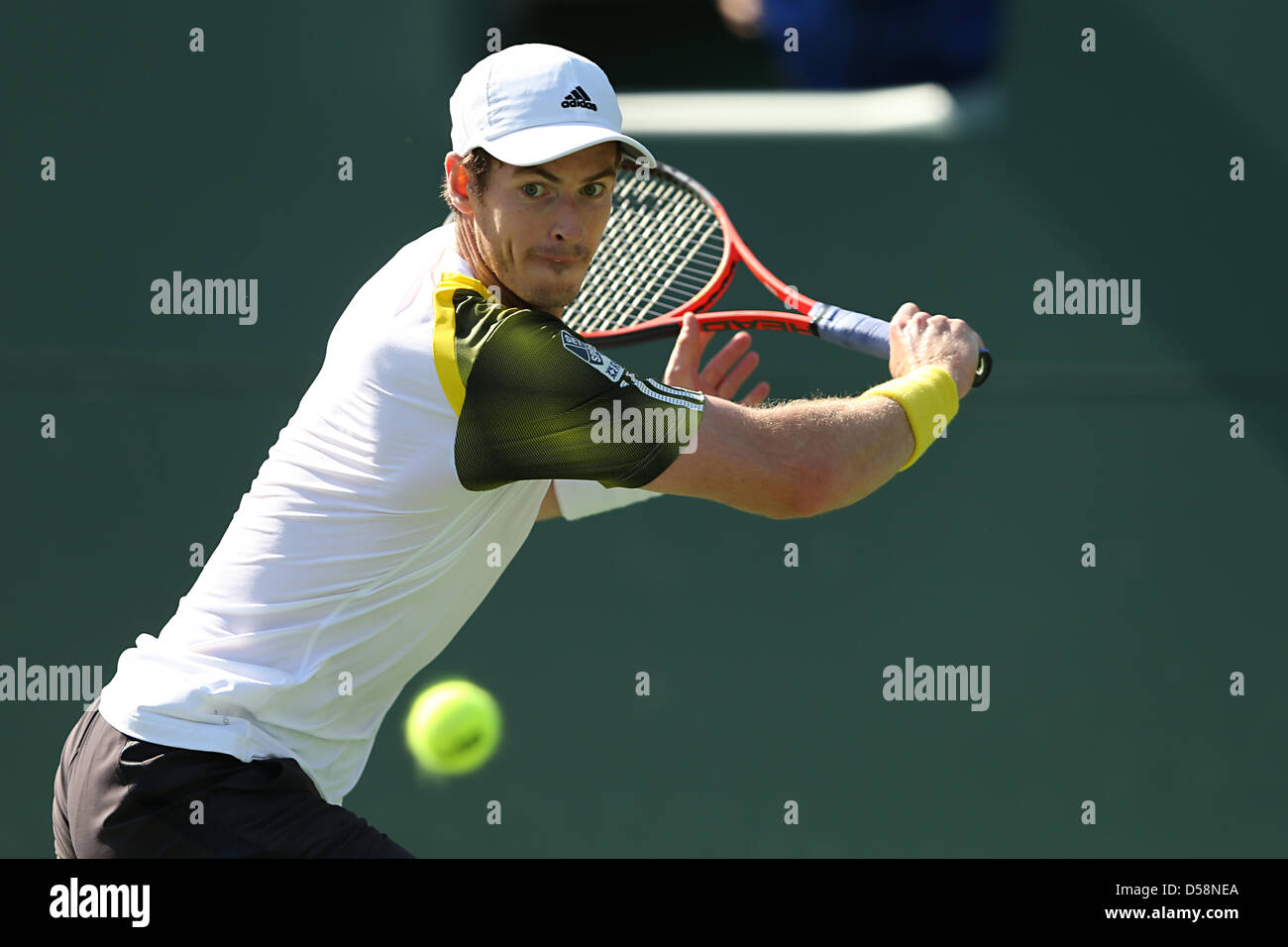 Miami, Florida, USA. 26. März 2013. Andy Murray aus Großbritannien in Aktion während der 9. Tag des Sony Open 2013. Bildnachweis: Mauricio Paiz / Alamy Live News Stockfoto