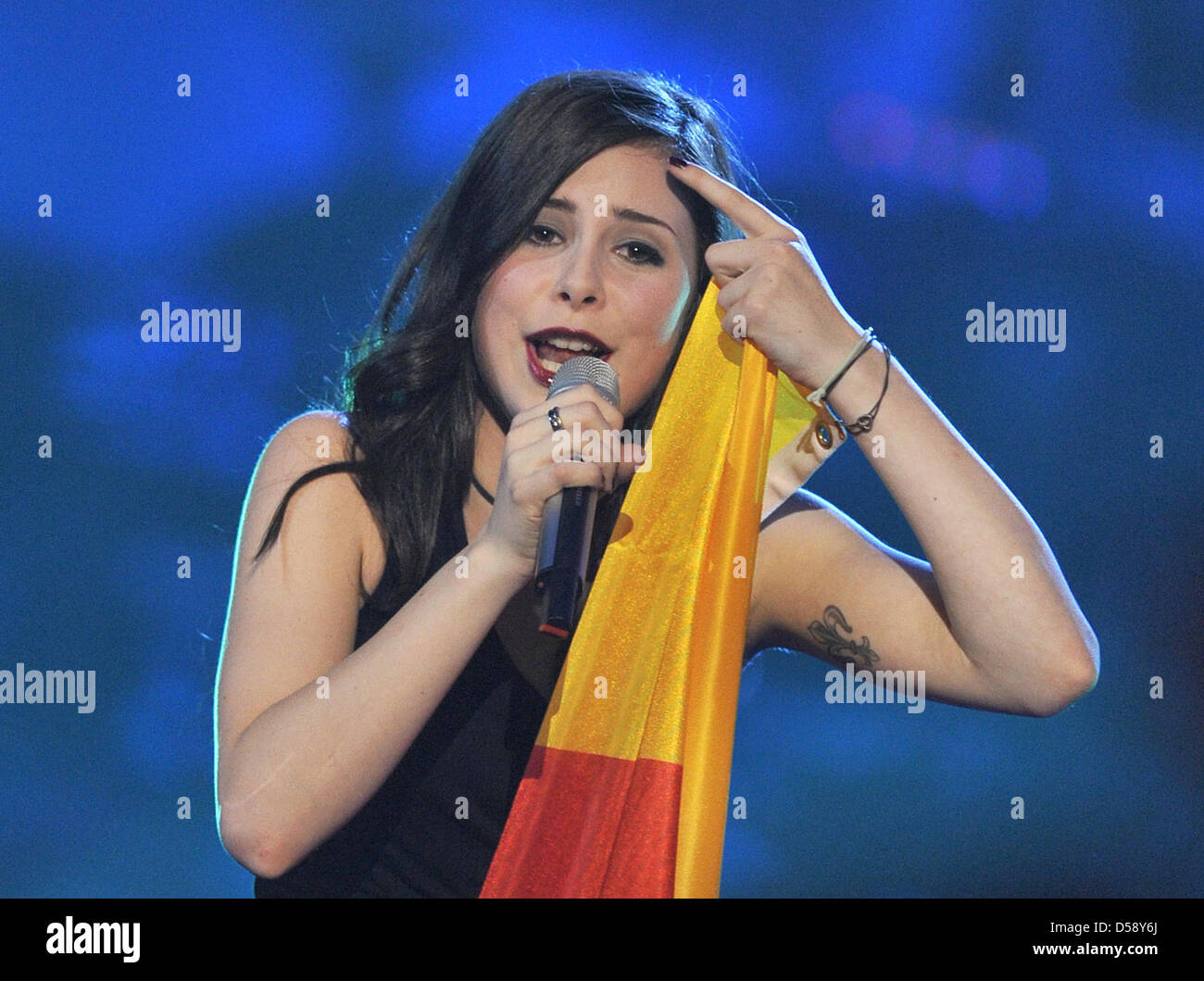 Lena Meyer Landrut Vertritt Deutschland Ist Der Gewinner Des Eurovision Song Contest In Oslo 29 Mai 2010 Foto Jorg Carstensen Stockfotografie Alamy