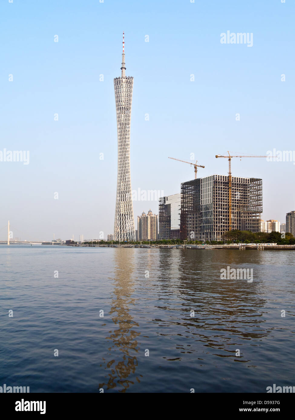 Stadtbild von Guanzhou Turm in Kanton China. Stockfoto