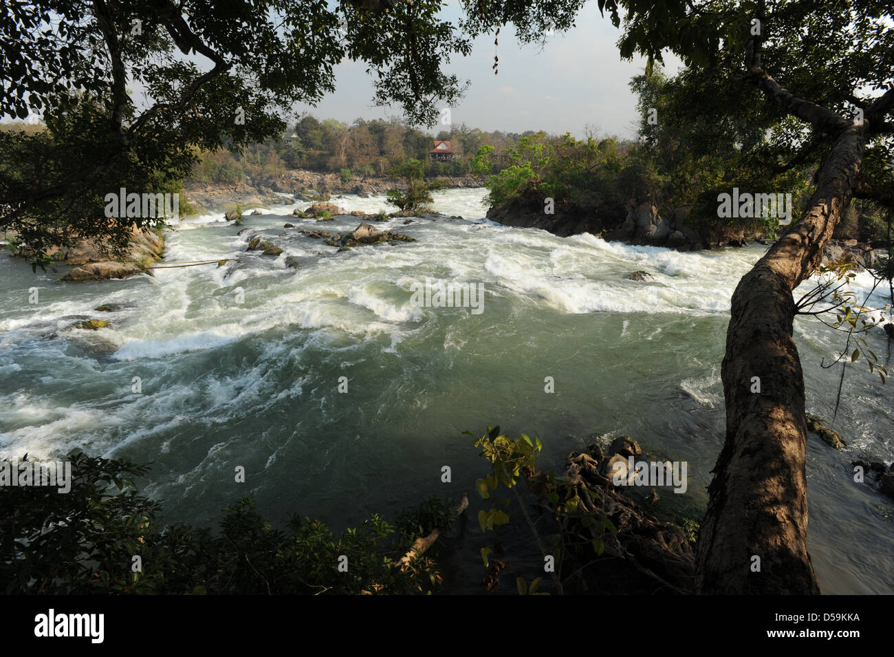 Wasserfall der Khone Phapheng auf 4000 Inseln in Laos Stockfoto