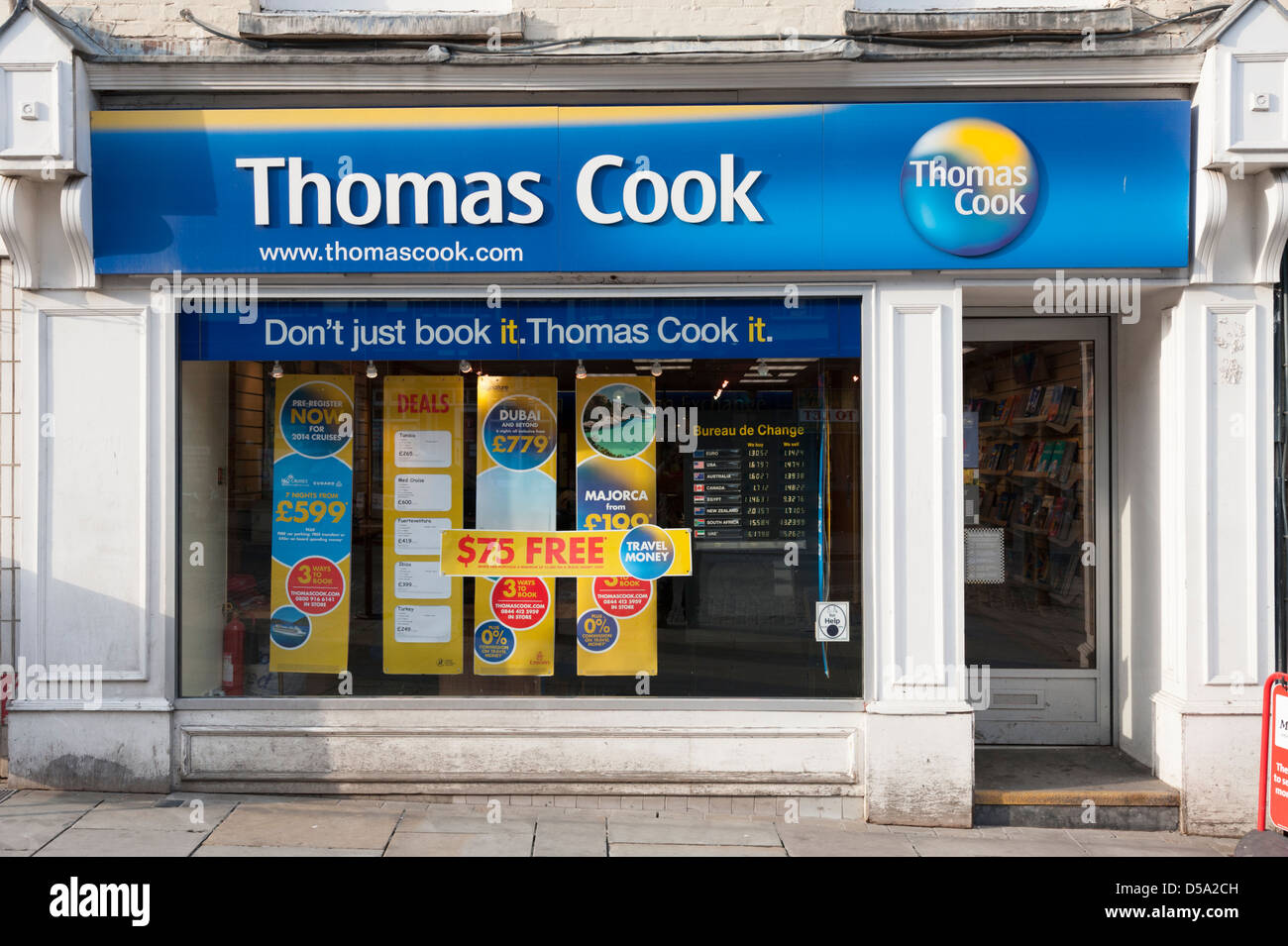 Thomas Cook Reisebüro-Shop in Colchester UK Stockfoto