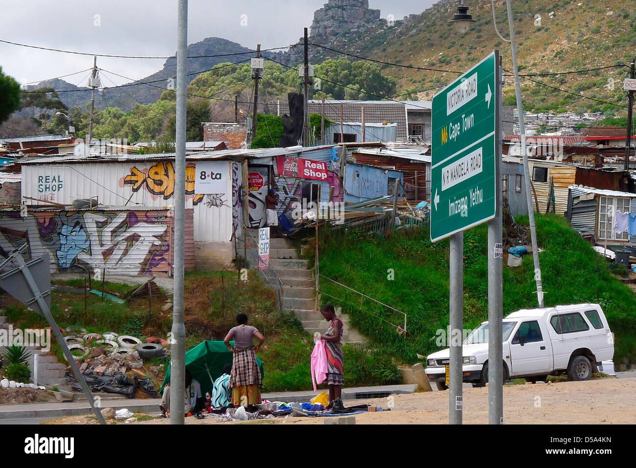 Township in Kapstadt, Südafrika Stockfoto