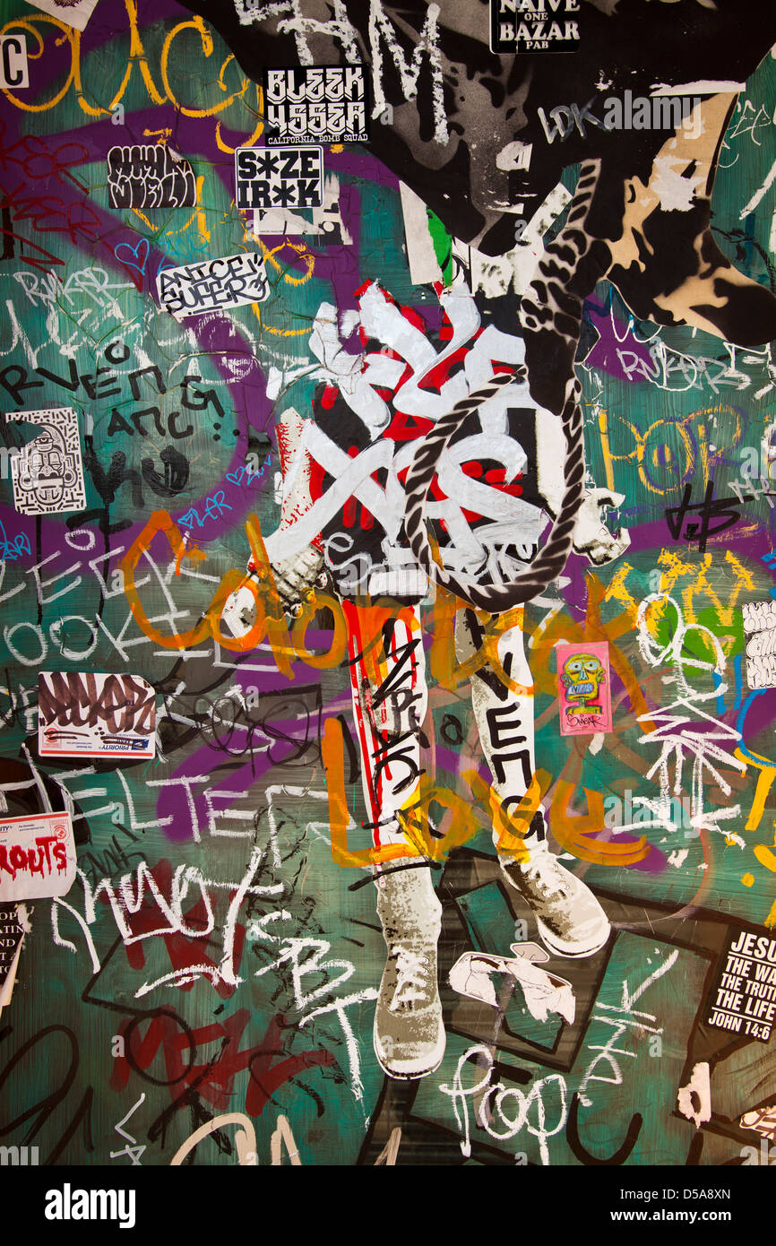 Street Art, Melrose Ave, West Hollywood, Kalifornien, Vereinigte Staaten Stockfoto