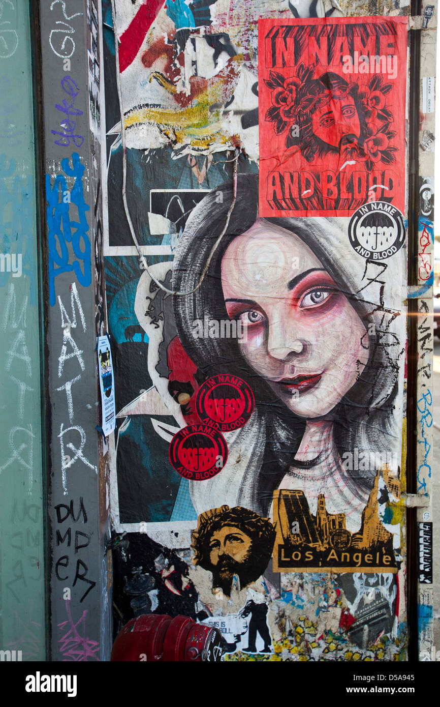 Streetart Melrose Ave, West Hollywood, Kalifornien, Vereinigte Staaten Stockfoto