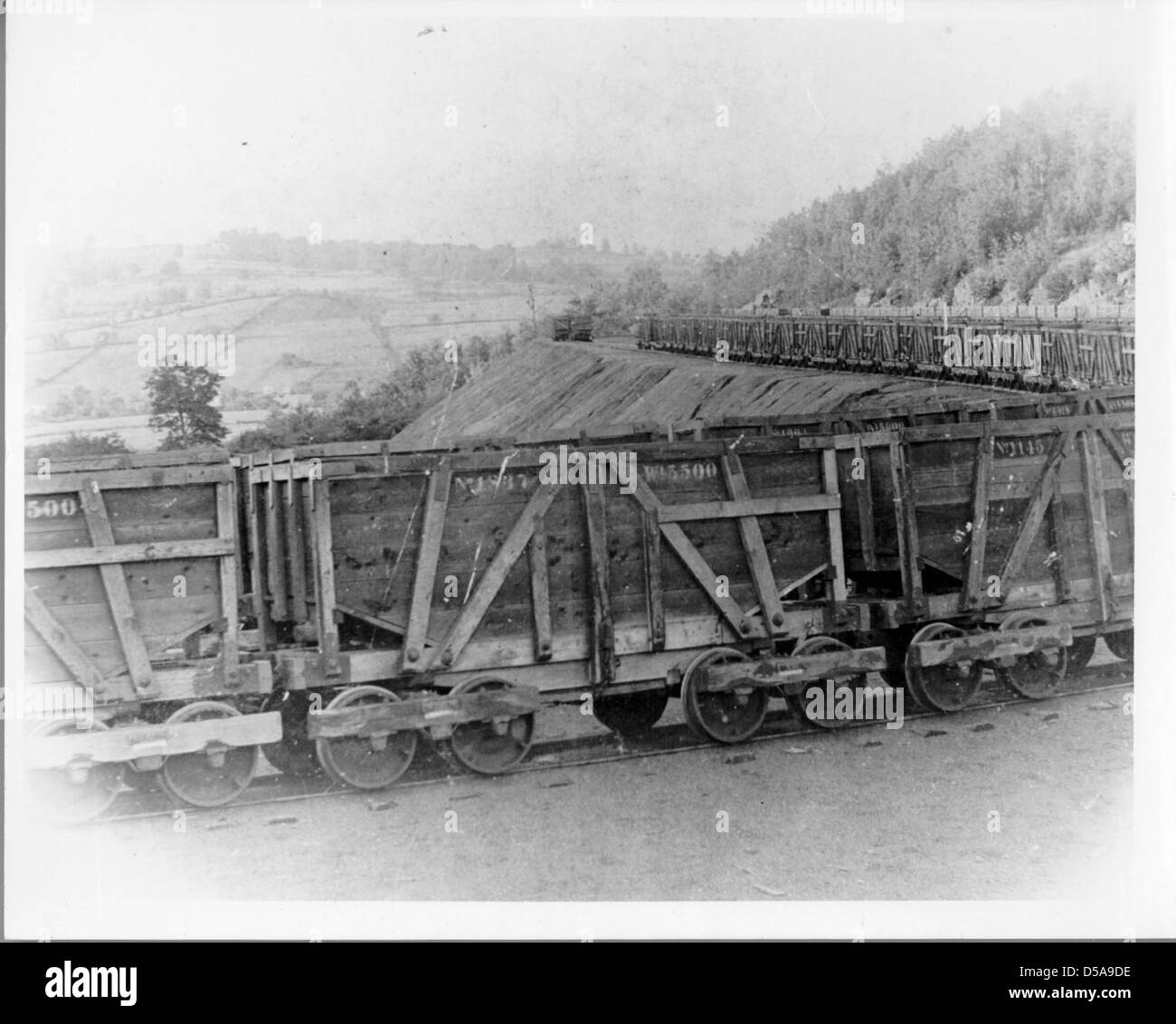 Schwerkraft-Eisenbahn; Honsdale, PA; September 1899 Stockfoto