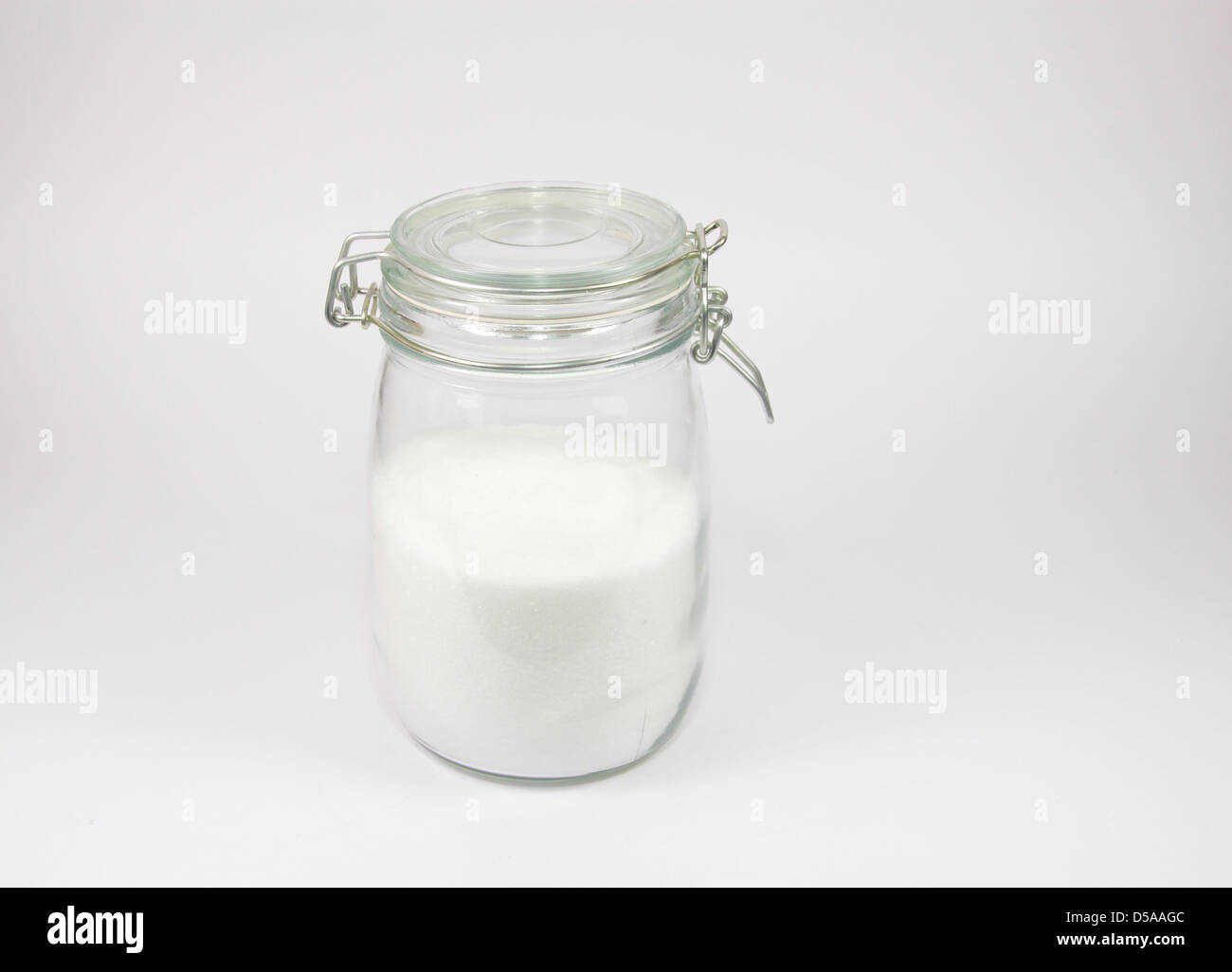 Lagerung Glas Zucker Stockfoto