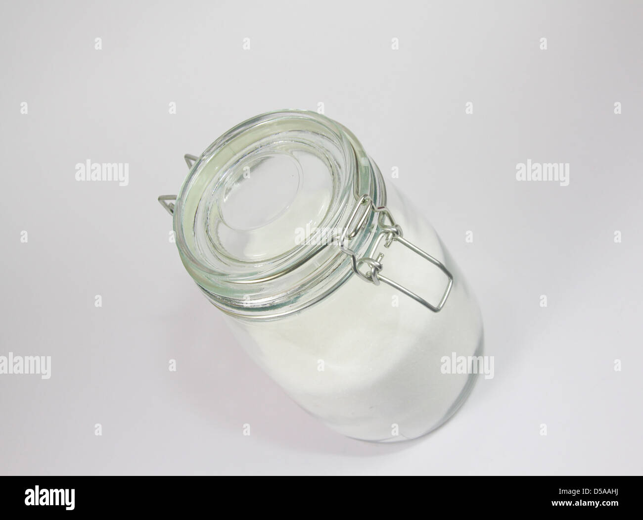 Lagerung Glas Zucker Stockfoto