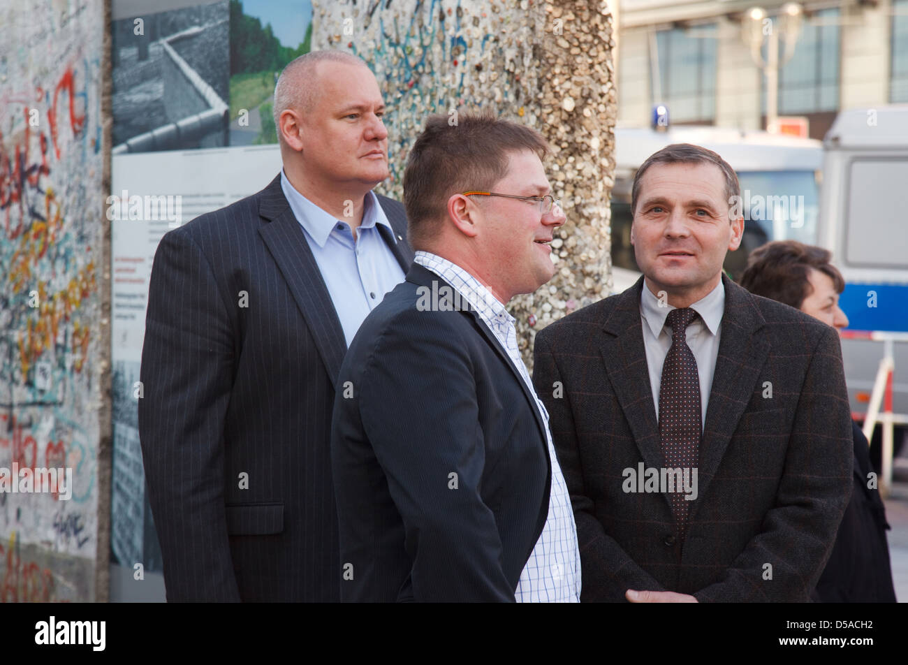 Berlin, Deutschland, links, Holger Apfel und Udo Pastörs, beide NPD Stockfoto