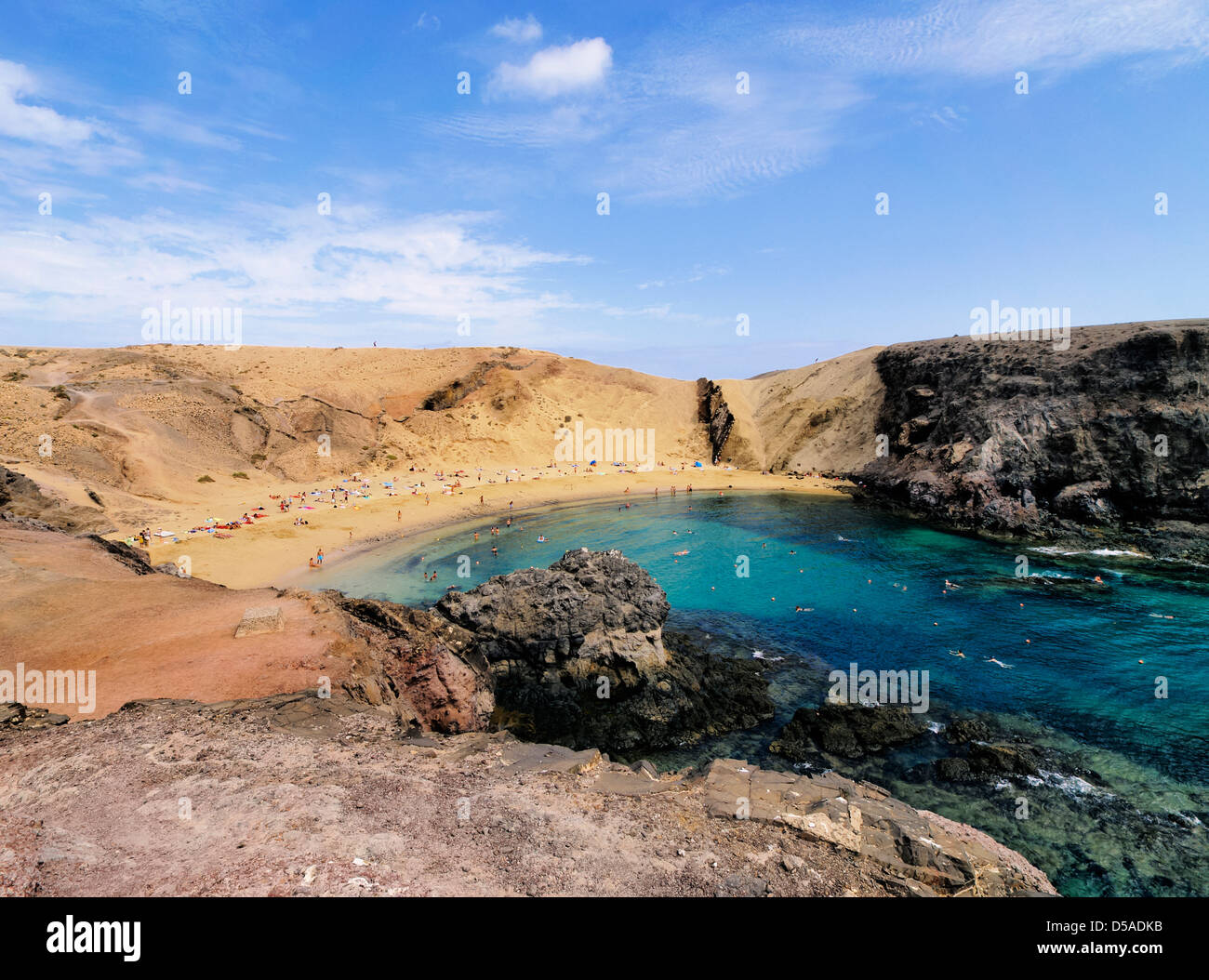 Papagayo Beach, Lanzarote, Kanarische Inseln, Spanien Stockfoto