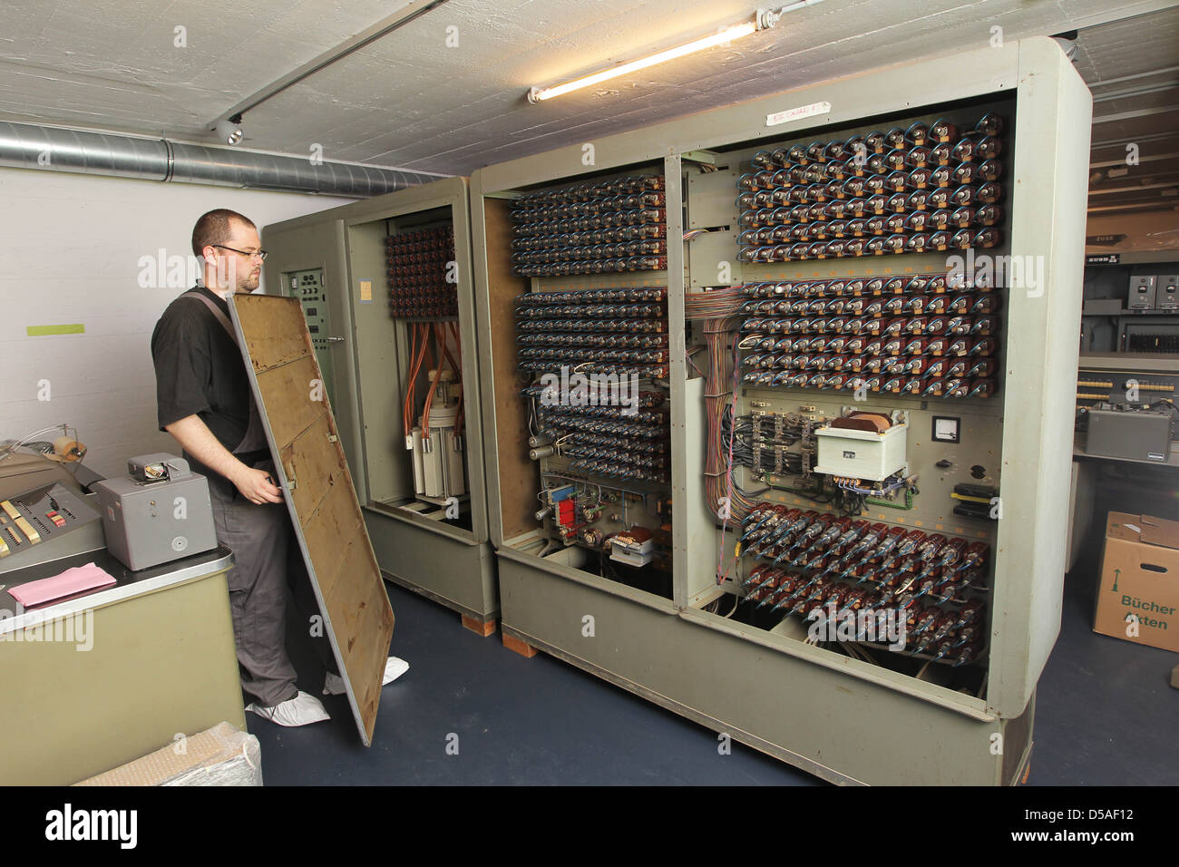 Kiel, Deutschland, Mitglieder des Computer-Museums eröffnet einen