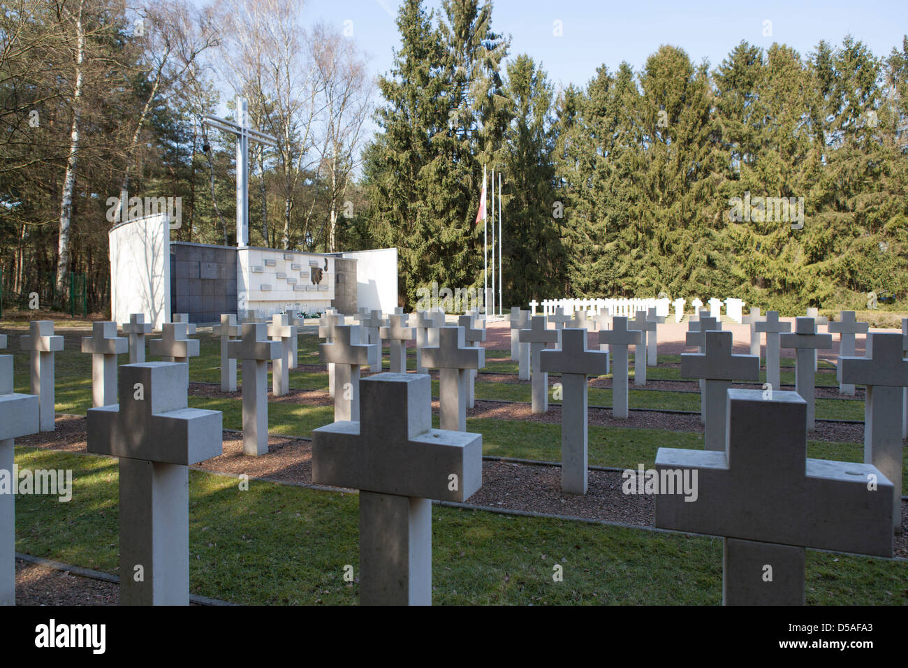 Polnischer Soldatenfriedhof in Lommel in Belgien Stockfoto