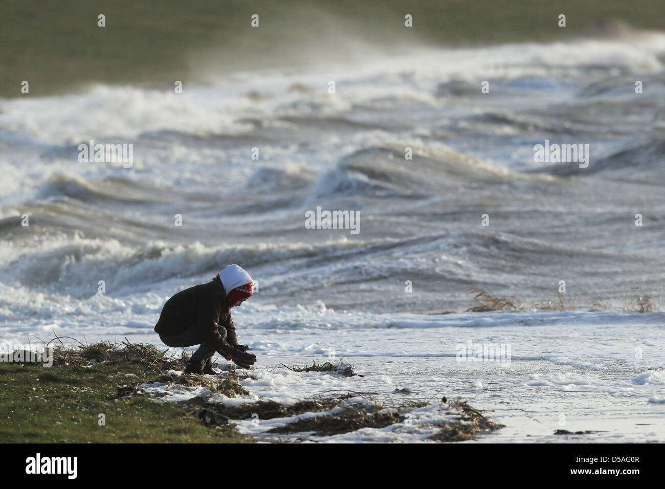 Dagebuell, Deutschland, Sturmflut in der Nordsee Stockfoto