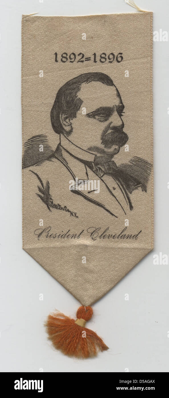 "Präsident Cleveland, 1892-1896' Portrait Ribbon Stockfoto