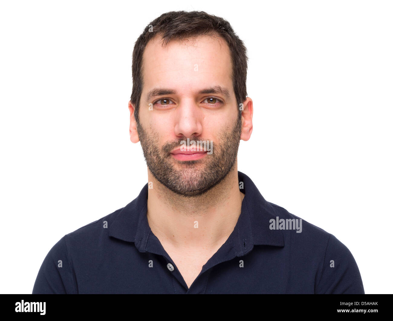 Porträt eines 3-tägigen junge bärtigen lächelnd Stockfoto