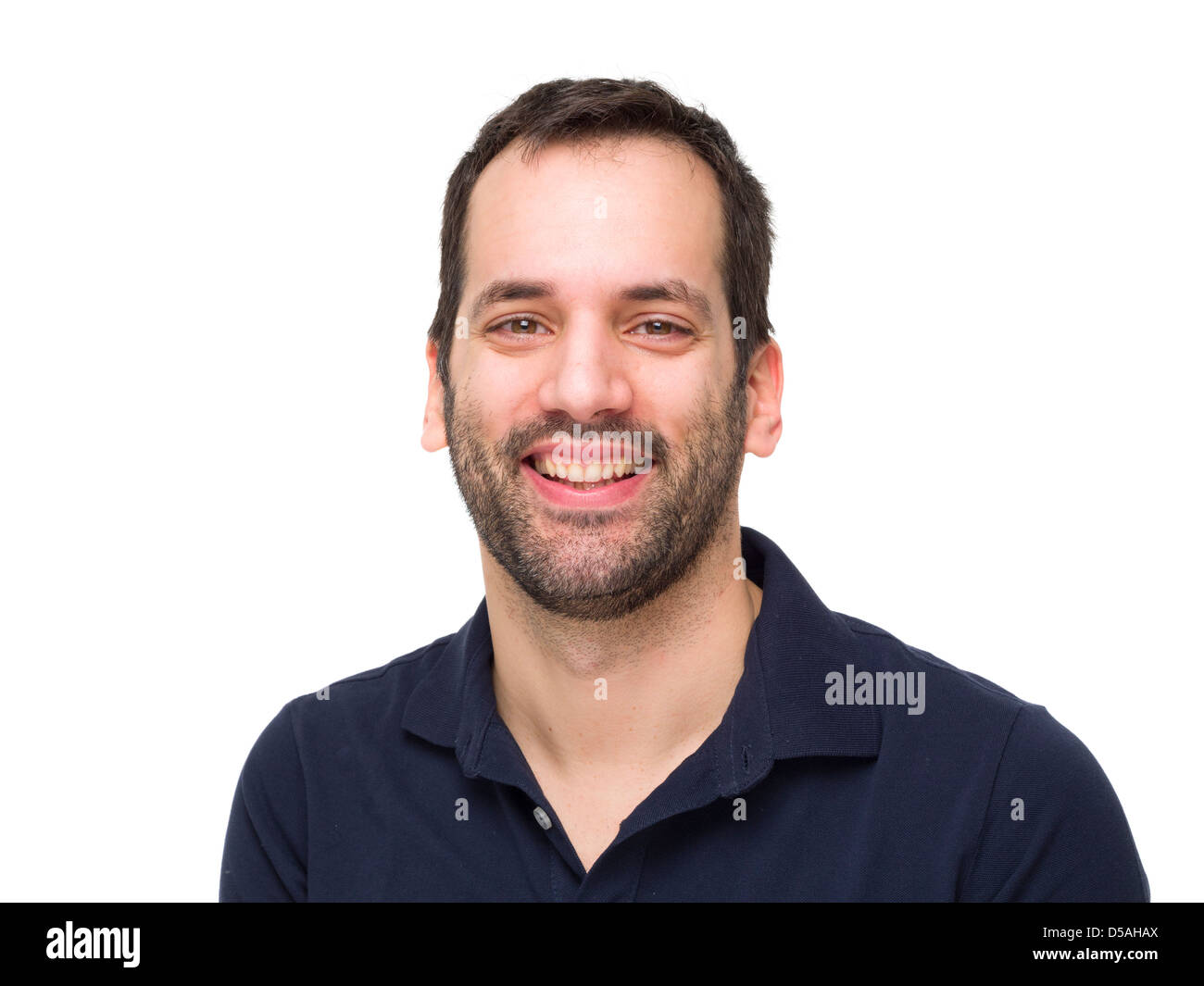 Porträt eines 3-tägigen junge bärtigen lächelnd Stockfoto