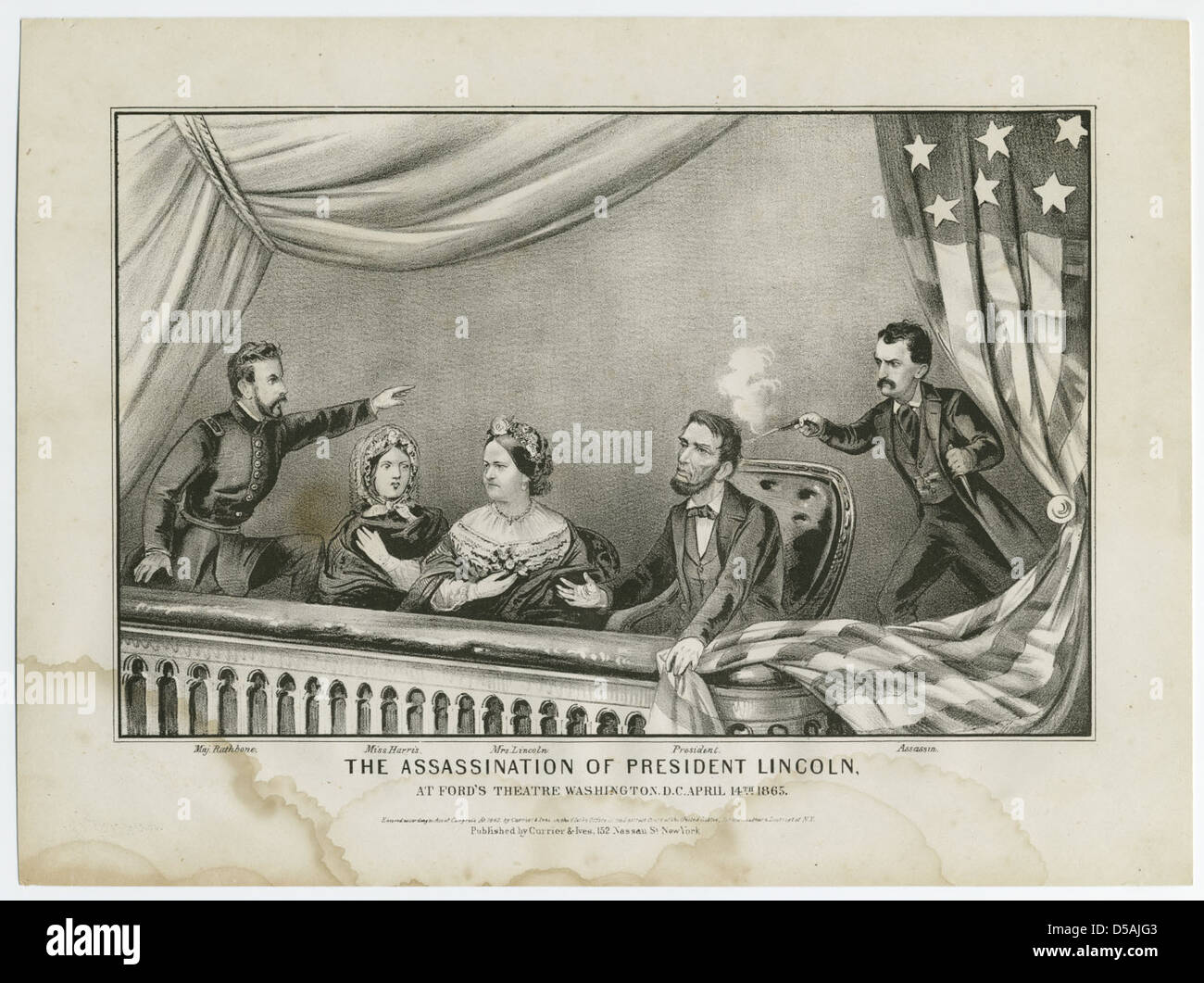 Die Ermordung von Präsident Lincoln Stockfoto