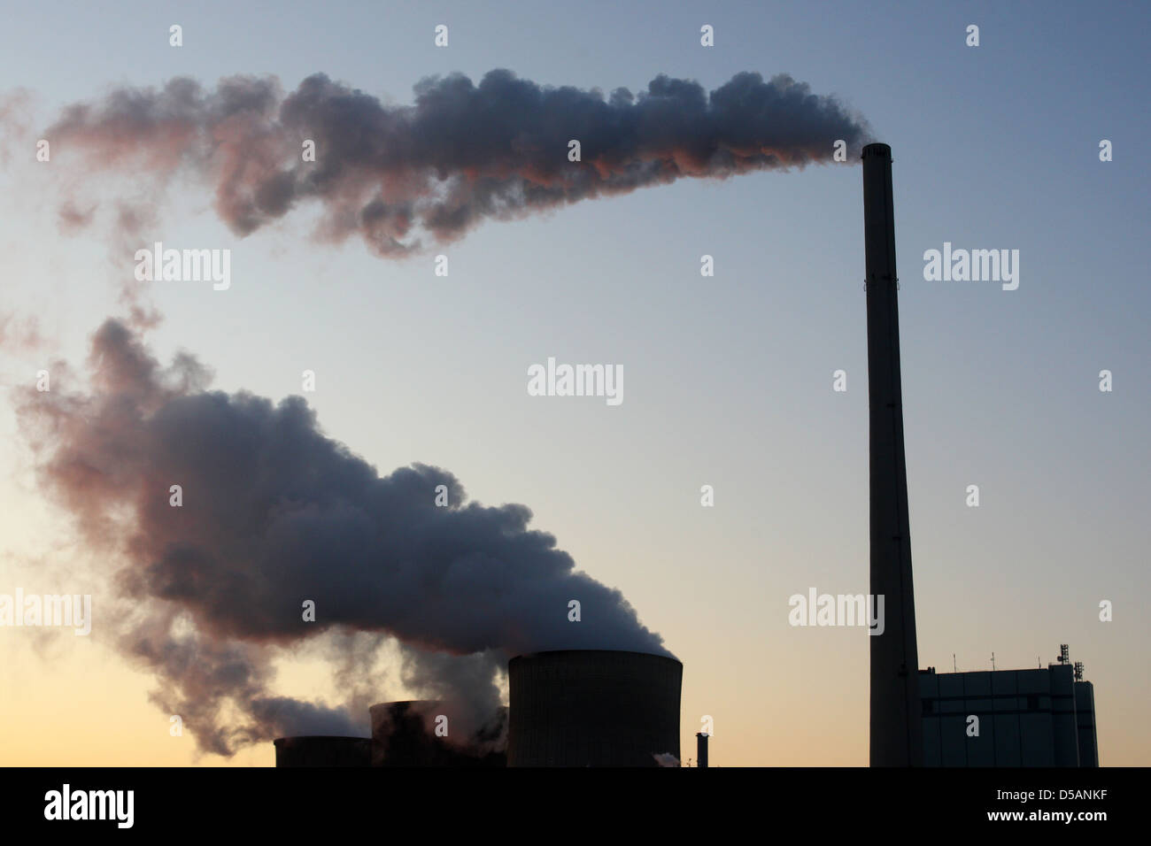 Werne, Deutschland, erneuert bei Sonnenuntergang Stockfoto