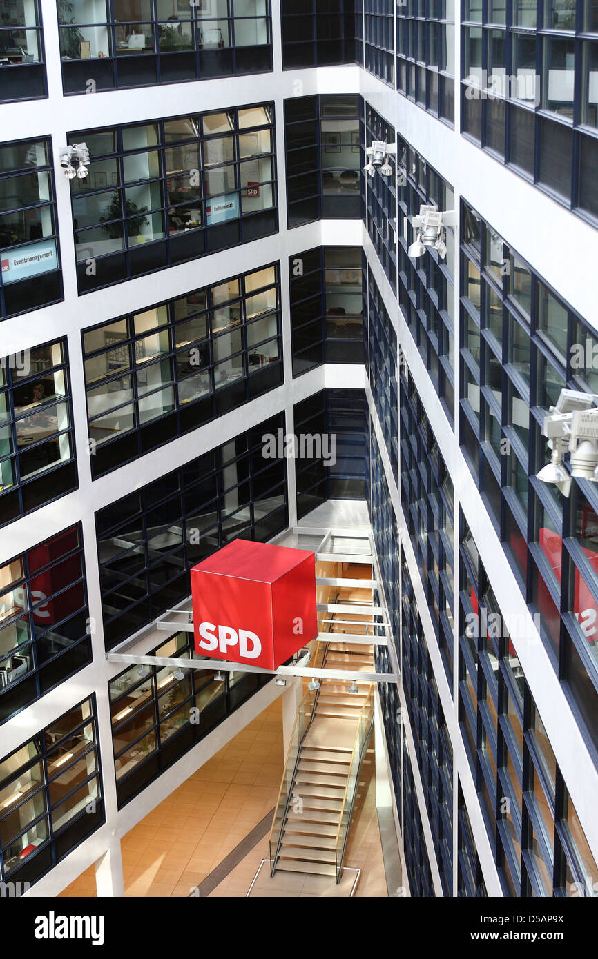 Berlin, Deutschland, Innere des Willy-Brandt-Haus, der Bundeszentrale der SPD Stockfoto