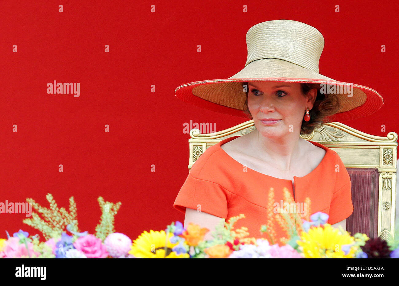 Prinzessin Mathilde von Belgien besucht die Militärparade anlässlich der belgischen Nationalfeiertag in Brüssel, 21. Juli 2010. Foto: Patrick van Katwijk Stockfoto Prinzessin Mathilde von Belgien besucht die Militärparade anlässlich der belgischen Nationalfeiertag in Brüssel, 21. Juli 2010. Foto: Patrick van Katwijk Stockfoto