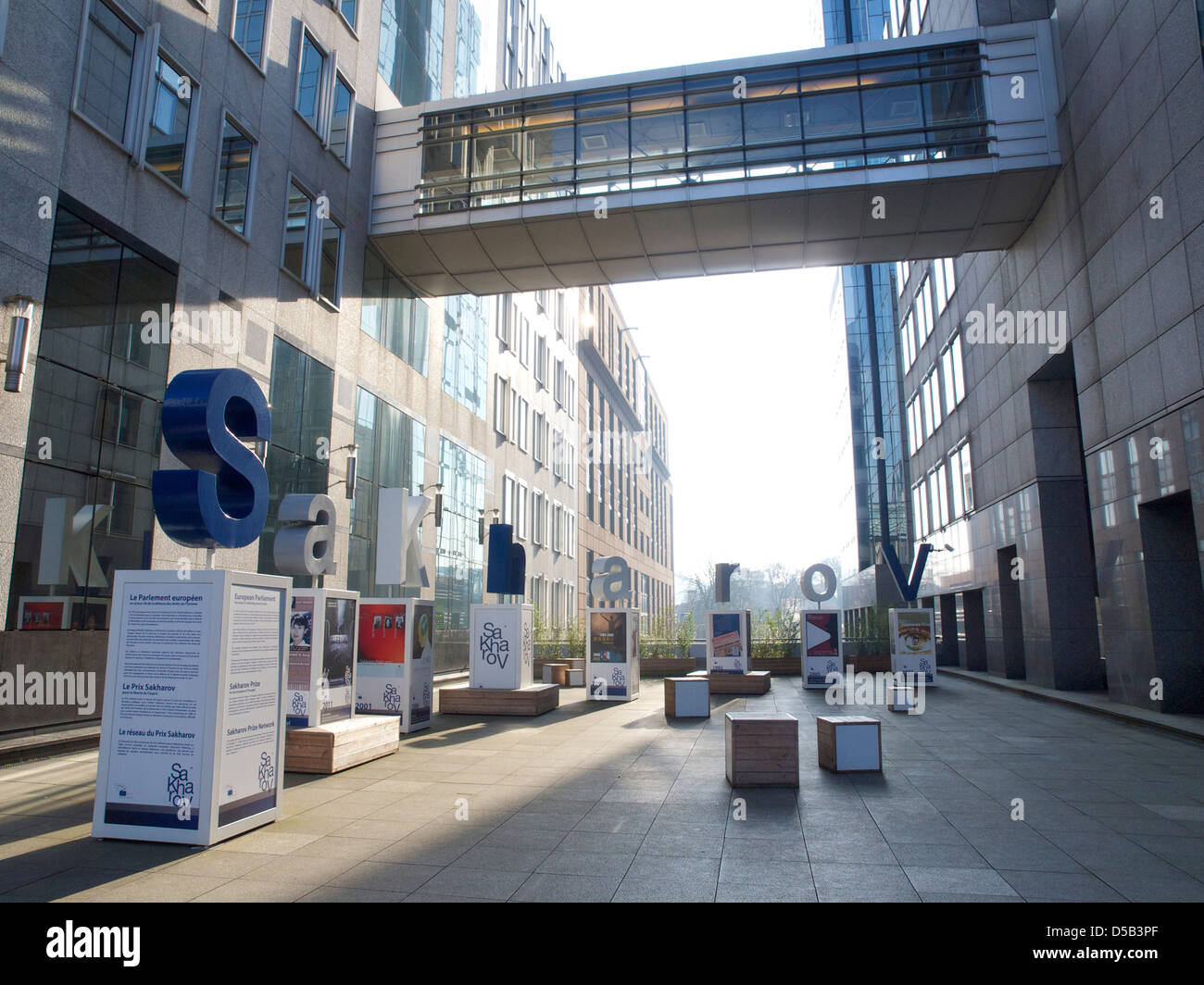 Sacharow-Hommage an das Europäische Parlament in Brüssel, Belgien Stockfoto