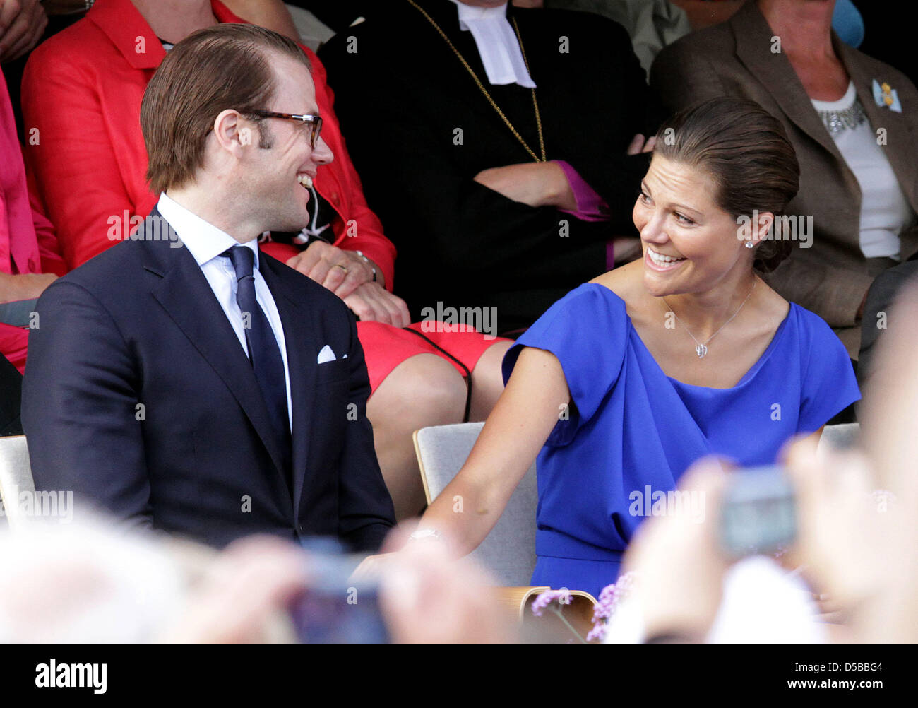 Kronprinzessin Victoria von Schweden und Prinz Daniel besuchen ein Konzert anlässlich des 200. Jahrestages des großen Parlamentssitzung in Örebro, Schweden, 21. August 2010. 21. August 2010 ist der 200. Jahrestag des Tages Jean Baptiste Bernadotte auf der Tagung des Parlaments in Oerebro schwedischen Thronfolger gewählt wurde. Foto-Albert Nieboer / Niederlande, Stockfoto