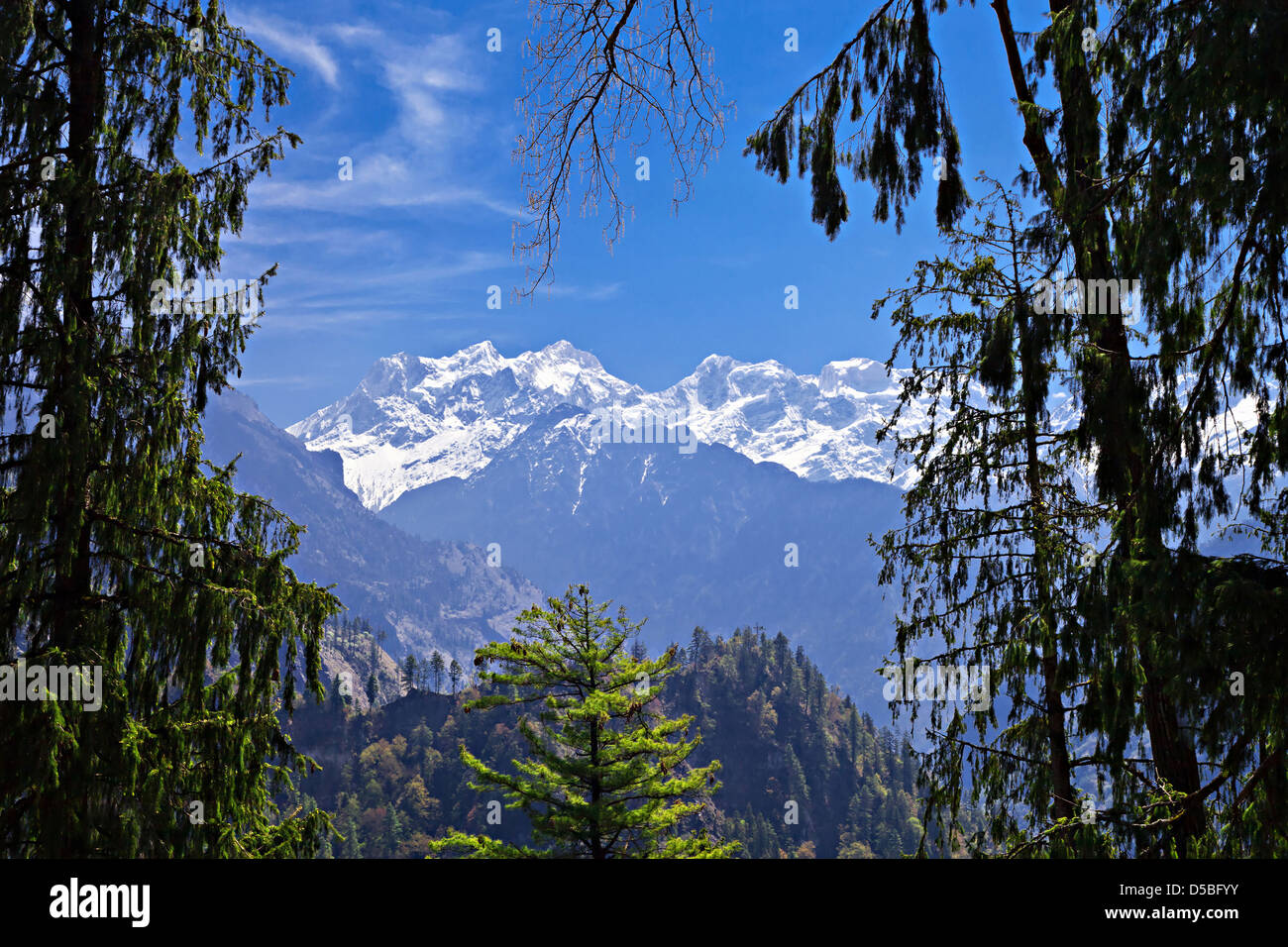 Schöne Landschaft im Himalaya, Annapurna Gebiet, Nepal Stockfoto Schöne Landschaft im Himalaya, Annapurna Gebiet, Nepal Stockfoto