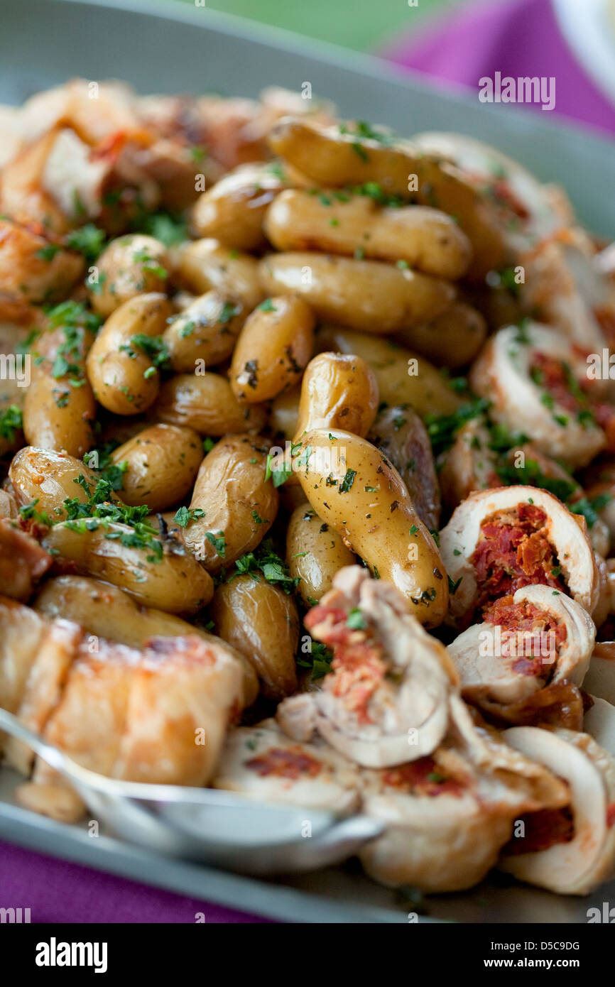 Gourmet-Essen, Speise, Wurst Stockfoto